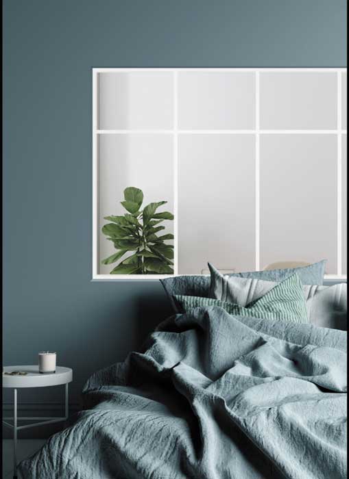 Verrière blanche avec traverse