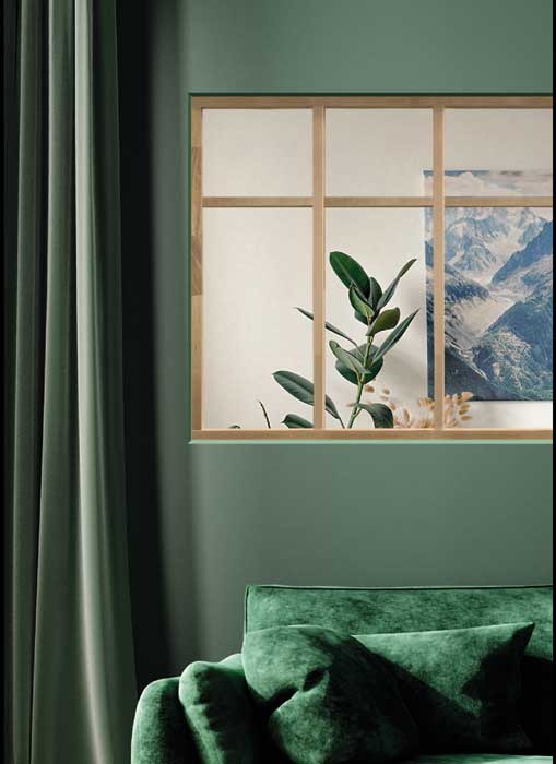 Verrière bois avec traverse