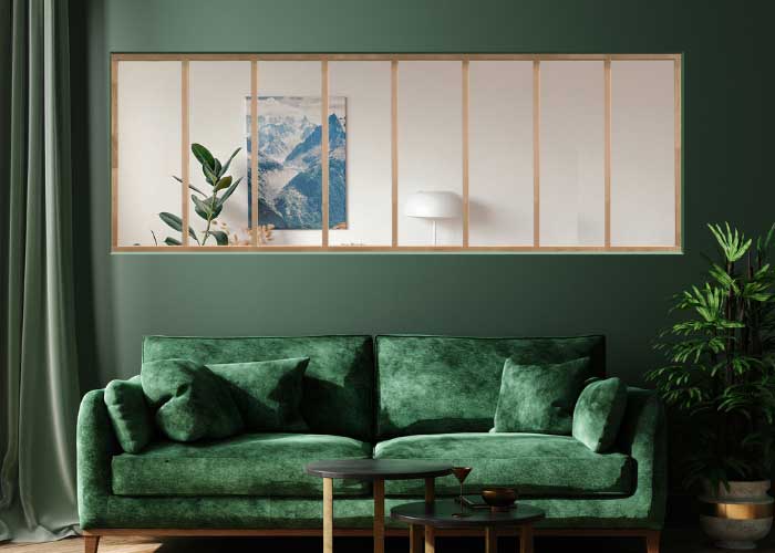 verrière 8 travées - verriere bois pas cher avec 8 verres